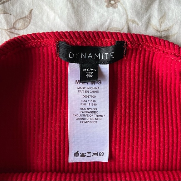 Dynamite Sweetheart Ribbed Tube Top - Picture 2 of 3